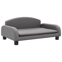 Canapé pour enfants gris 70x45x30 cm similicuir 529722529722