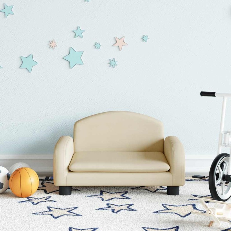 Canapé pour enfants crème 50x40x30 cm tissu 529723529723