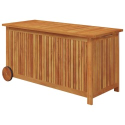 Boîte de rangement de jardin avec roues 113x50x58cm Bois acacia 529724529724