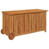 Boîte de rangement de jardin avec roues 113x50x58cm Bois acacia 529724529724