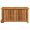 Boîte de rangement de jardin avec roues 113x50x58cm Bois acacia 529724529724