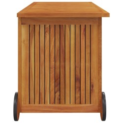Boîte de rangement de jardin avec roues 113x50x58cm Bois acacia 529724529724