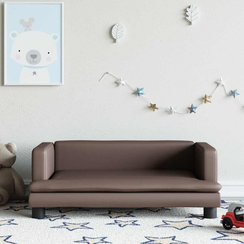 Canapé pour enfants marron 80x45x30 cm similicuir 529728529728