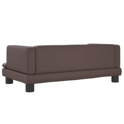 Canapé pour enfants marron 80x45x30 cm similicuir 529728529728