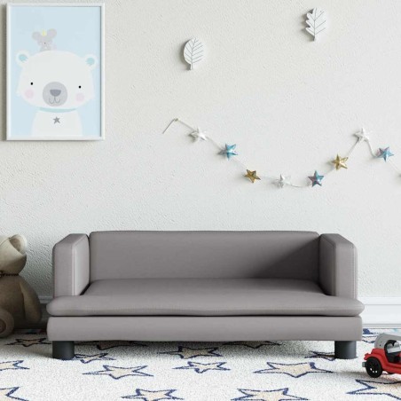 Canapé pour enfants gris 80x45x30 cm similicuir 529729529729