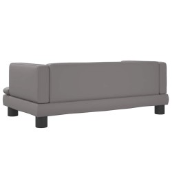 Canapé pour enfants gris 80x45x30 cm similicuir 529729529729