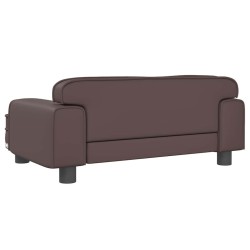 Canapé pour enfants marron 70x45x30 cm similicuir 529731529731