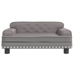 Canapé pour enfants gris 70x45x30 cm similicuir 529732529732