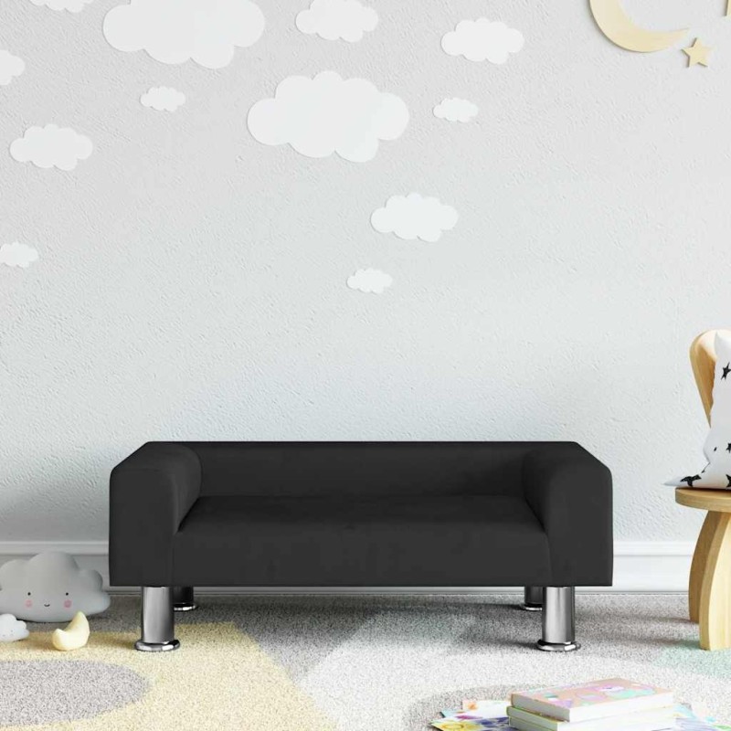 Canapé pour enfants noir 70x45x26,5 cm velours 529733529733