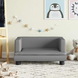 Canapé pour enfants gris 60x40x30 cm similicuir 529734529734
