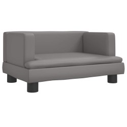 Canapé pour enfants gris 60x40x30 cm similicuir 529734529734