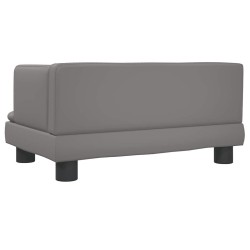 Canapé pour enfants gris 60x40x30 cm similicuir 529734529734