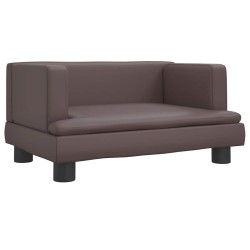 Canapé pour enfants marron 60x40x30 cm similicuir 529736529736
