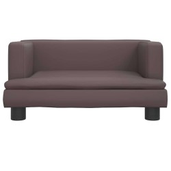 Canapé pour enfants marron 60x40x30 cm similicuir 529736529736