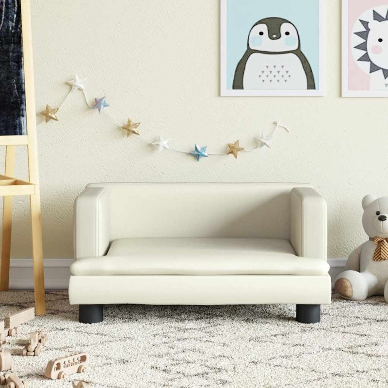 Canapé pour enfants crème 60x40x30 cm similicuir 529737529737