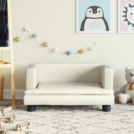 Canapé pour enfants crème 60x40x30 cm similicuir 529737529737