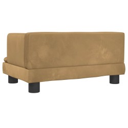Canapé pour enfants marron 60x40x30 cm velours 529739529739