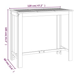 Table de bar de jardin 120x60x105 cm Bois d'acacia solide 529752529752