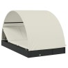 Transat 2 places avec toit rond noir 211x112x140 cm 529754529754