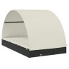 Transat 2 places avec toit rond noir 211x112x140 cm 529754529754