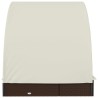 Transat 2 places avec toit rond marron 211x112x140 cm 529756529756