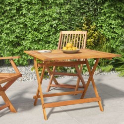 Table pliable de jardin 90x90x75 cm bois d'acacia solide 529759529759