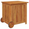 Boîte de rangement de jardin avec roues 60x50x58 cm Bois acacia  529760529760