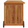 Boîte de rangement de jardin avec roues 90x50x58 cm Bois acacia 529764529764