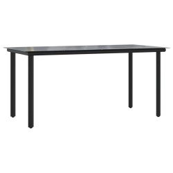Ensemble à manger de jardin 5 pcs résine tressée acier 529774529774