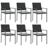 Ensemble à manger de jardin 7 pcs coussins résine tressée acier 529775529775
