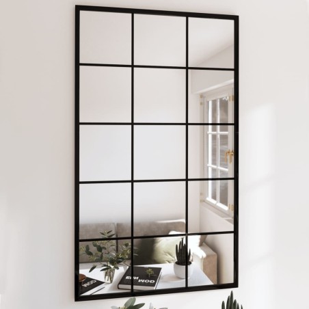 Miroirs muraux 6 pcs noir 100x60 cm métal 529778529778