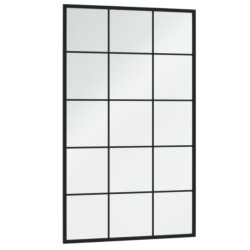 Miroirs muraux 6 pcs noir 100x60 cm métal 529778529778