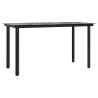 Ensemble à manger de jardin 5 pcs noir textilène et acier 529779529779