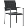 Ensemble à manger de jardin 5 pcs résine tressée acier 529784529784