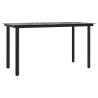 Ensemble à manger de jardin 7 pcs noir textilène et acier 529786529786