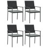 Ensemble à manger de jardin 5 pcs coussins résine tressée acier 529788529788