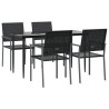 Ensemble à manger de jardin 5 pcs résine tressée acier 529812529812