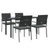 Ensemble à manger de jardin 5 pcs coussins résine tressée acier 529813529813