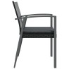 Chaises de jardin et coussins lot de 6 noir 56,5x57x83 cm rotin 529816529816