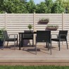 Ensemble à manger de jardin 5 pcs coussins résine tressée acier 529819529819