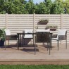 Ensemble à manger de jardin 5 pcs coussins résine tressée acier 529821529821