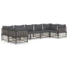 Salon de jardin 7 pcs avec coussins anthracite résine tressée 529826529826