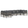 Salon de jardin 7 pcs avec coussins anthracite résine tressée 529826529826