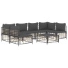 Salon de jardin 7 pcs avec coussins anthracite résine tressée 529829529829