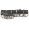 Salon de jardin 6 pcs avec coussins anthracite résine tressée 529832529832