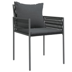 Ensemble à manger de jardin 5 pcs coussins résine tressée acier 529835529835