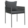 Ensemble à manger de jardin 5 pcs coussins résine tressée acier 529835529835