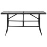 Table de jardin Noir 140x80x74 cm Résine tressée 529837529837