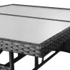 Table de jardin Noir 140x80x74 cm Résine tressée 529837529837