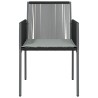 Chaises de jardin et coussins lot de 6 noir 54x60,5x83,5 cm 529838529838